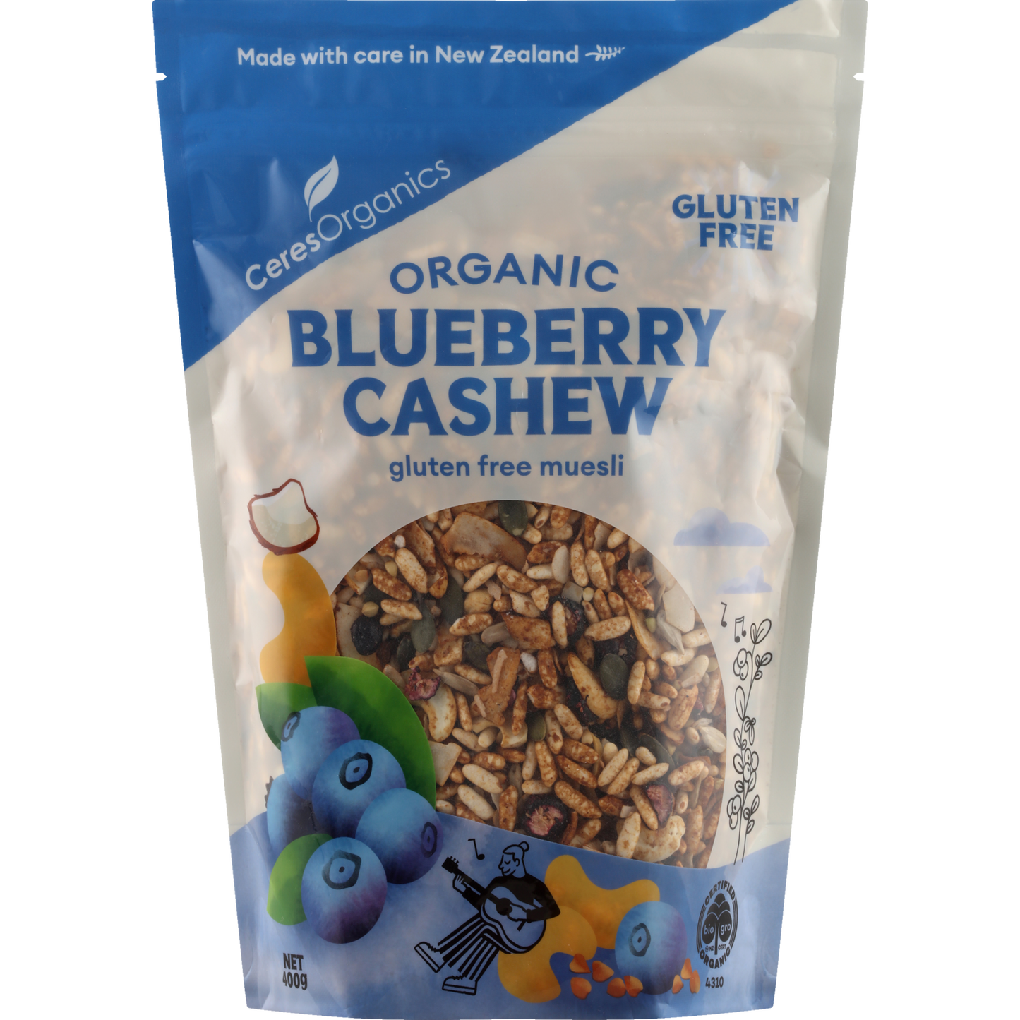 Ceres Organics Gluten Free Blueberry Cashew Muesli 400g
