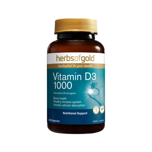 Herbs of Gold Vegan Vitamin D3 1000 240c