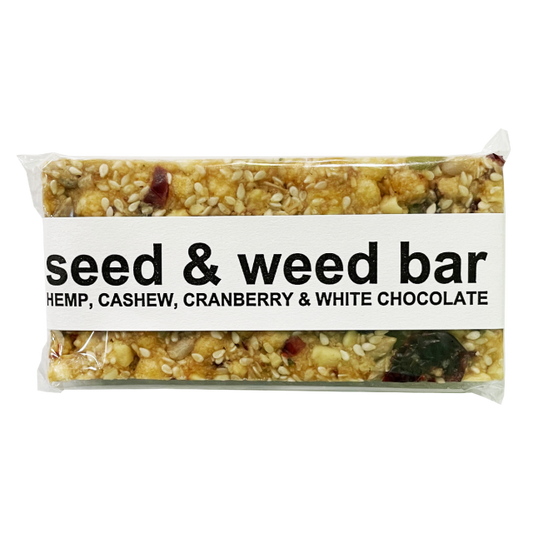 Seed&Weed Hemp, Cashew, Cranberry & White Chocolate Bar 90g