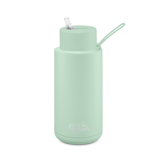 Frank Green 34oz Ceramic Reusable Bottle - Mint Gelato (1 Litre)