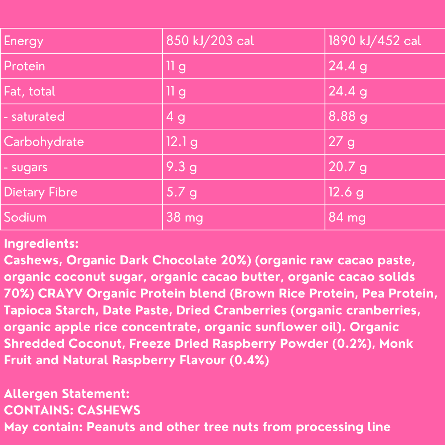 Crayv Protein bar Chocolate Berry 45g