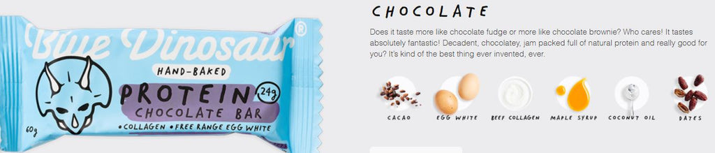 Blue Dinosaur Protein Bar Chocolate 60g
