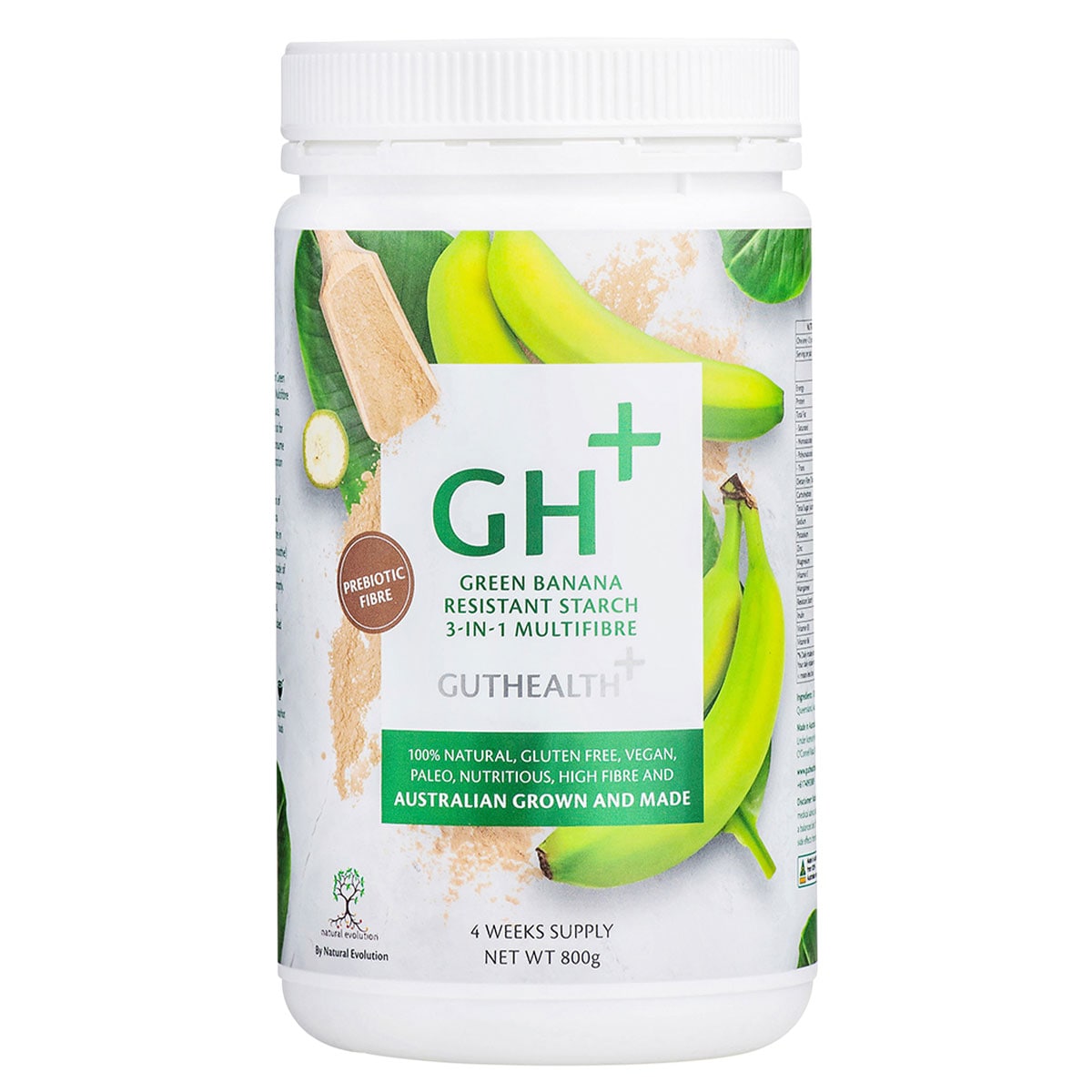 Natural Evolution GH+ Green Banana Resistant Starch 3-in-1 Multifibre ...