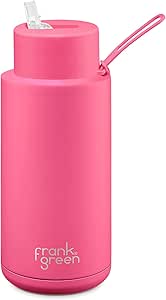 Frank Green 34oz Ceramic Reusable Bottle - Neon Pink  (595ml)