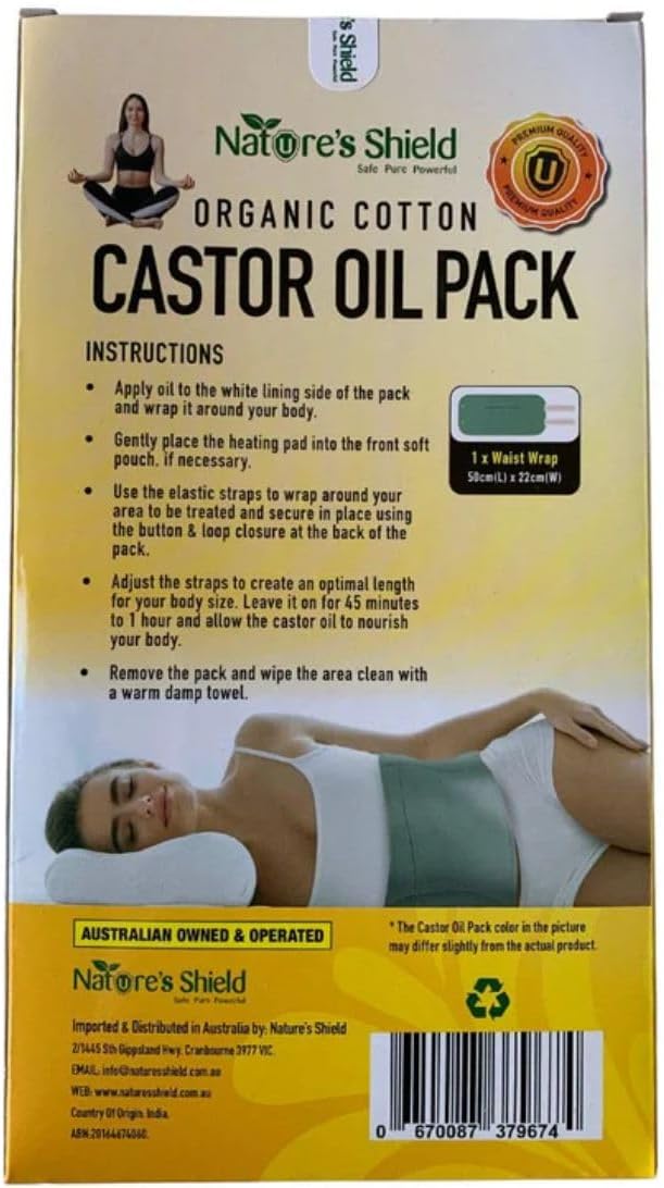 Nature's Shield Organic Castor Oil Pack Waist
