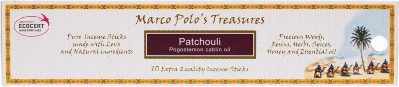 Marco Polo's Treasures Incense Patchouli 10pk