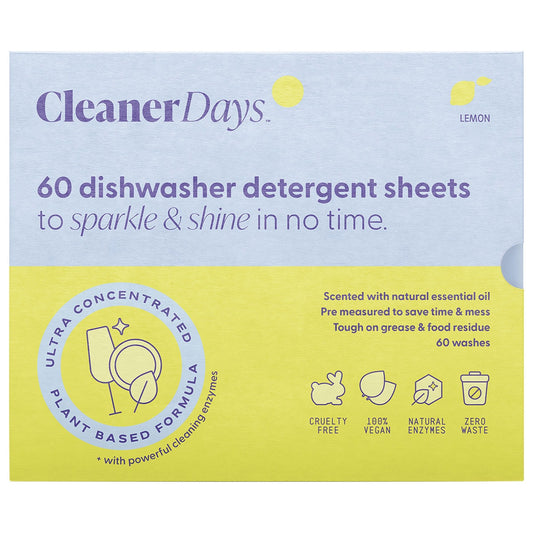 Cleaner Days dishwasher Sheets Lemon 60s
