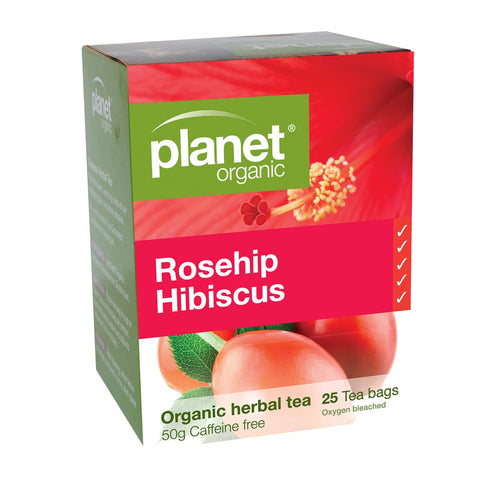 PLANET ORGANIC TEA BAGS ROSEHIP & HIBISCUS 25TB