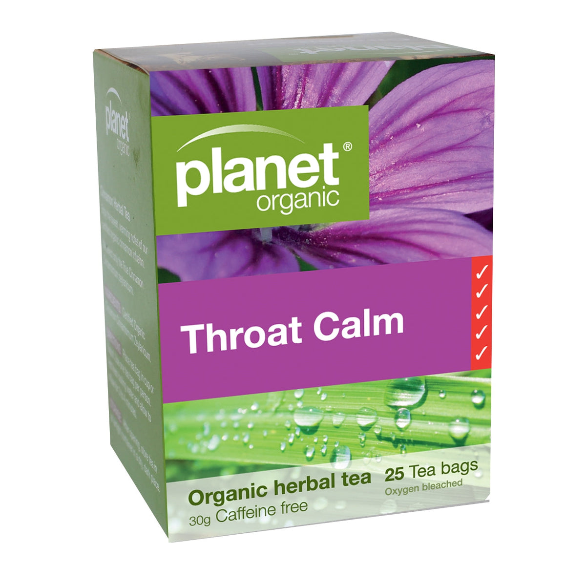 Planet Organic Throat Calm Tea 25tb
