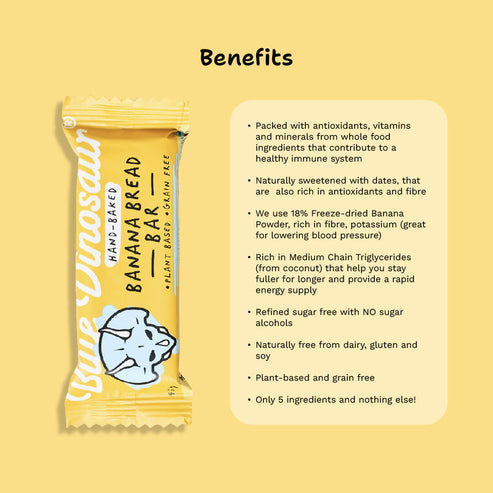 Blue Dinosaur Banana bread bar 45g