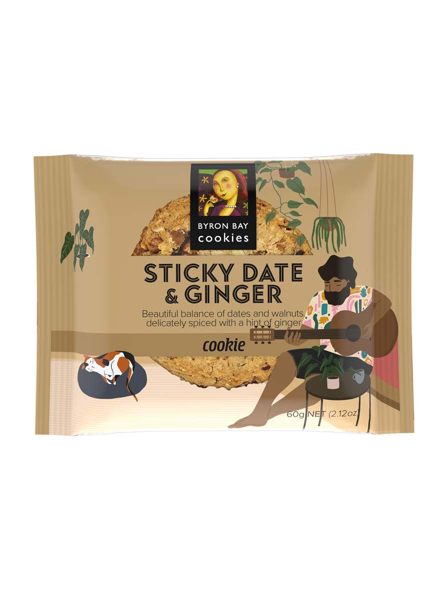 Byron Bay Sticky Date & Ginger Cookie 60g