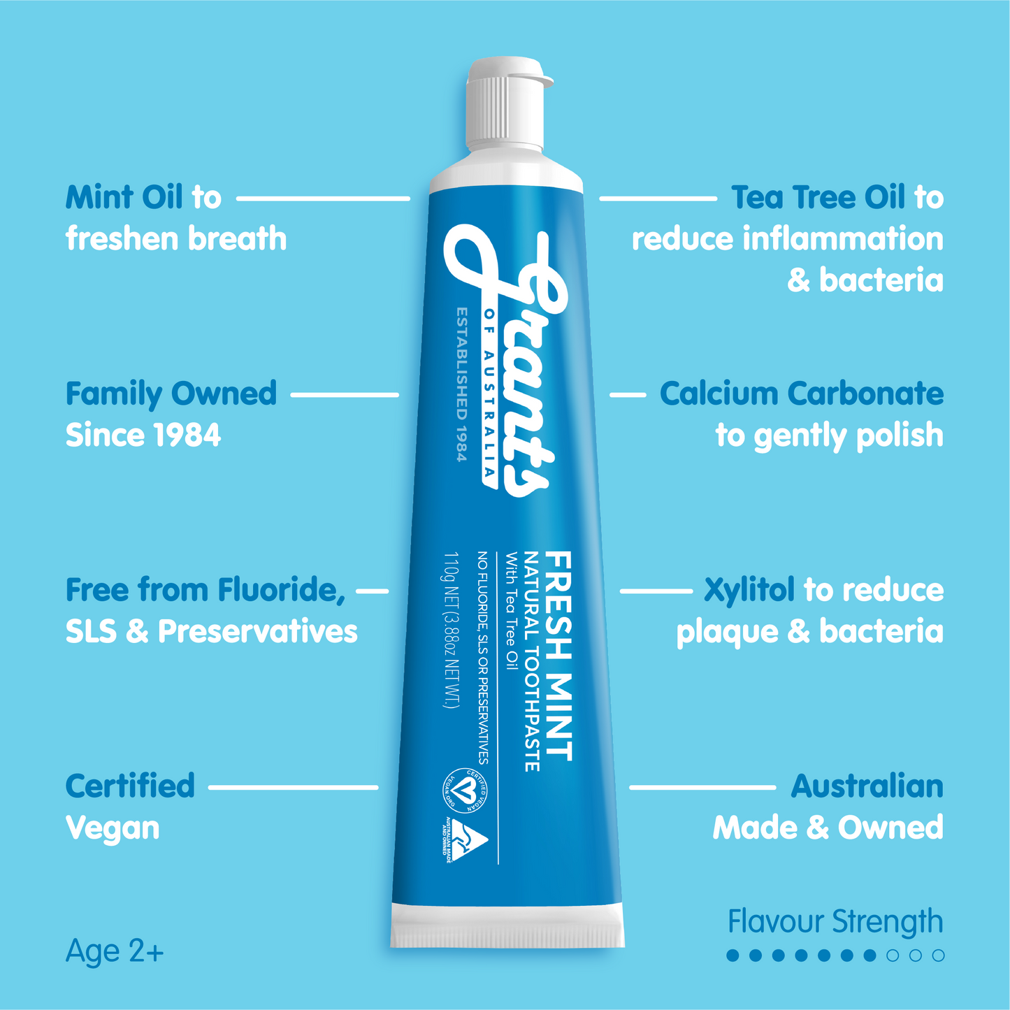 GRANTS Toothpaste Fresh Mint 100g