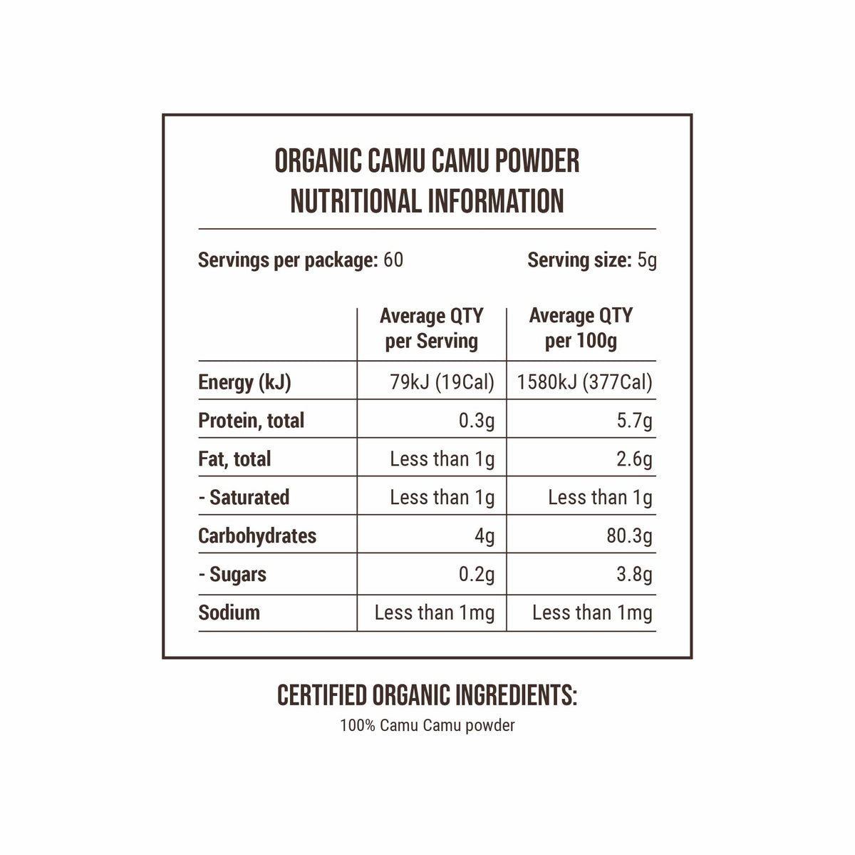 Healthy Llama Camu Camu Powder 300g