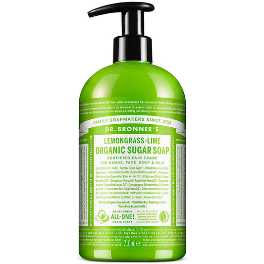 Dr Bronner's Lemongrass & Lime Sugar Soap 710ml