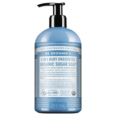 Dr Bronners Organic Soap Unscented (Baby) 355ml