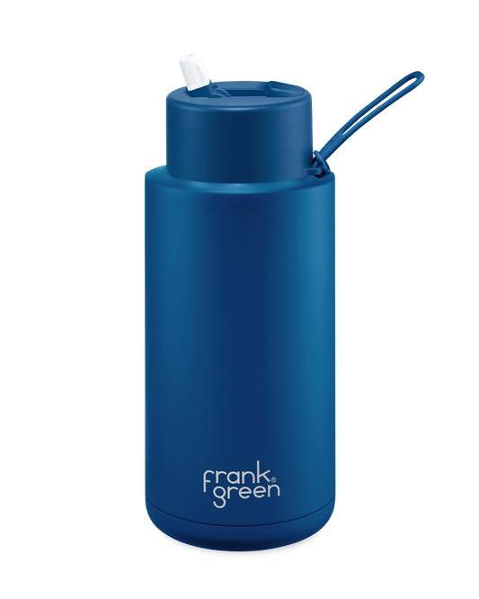Frank Green 34oz Ceramic Reusable Bottle- Deep Ocean (1 Litre)