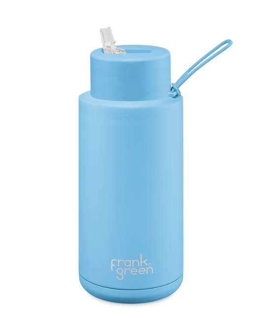 Frank Green 34oz Ceramic Reusable Bottle -Sky Blue (1 Litre)
