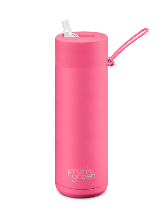 Frank Green 20oz Ceramic Reusable Bottle - Neon Pink  (595ml)