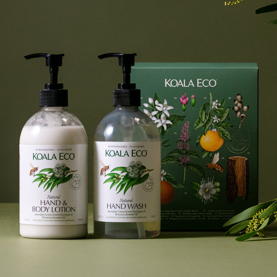 Koala Eco Hand and Body Gift Pack Lemon Eucalyptus & Rosemary 2pk