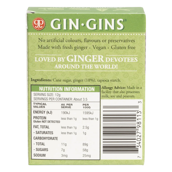 GINGINS Ginger Chewy Orig 42g