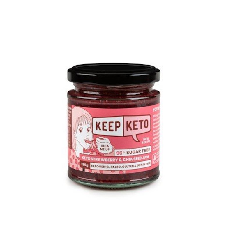 Keep Keto Strawberry & Chia Jam 190g
