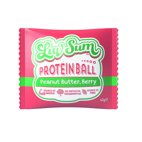 LUV SUM Protein Balls - Peanut Butter & Berry 42g