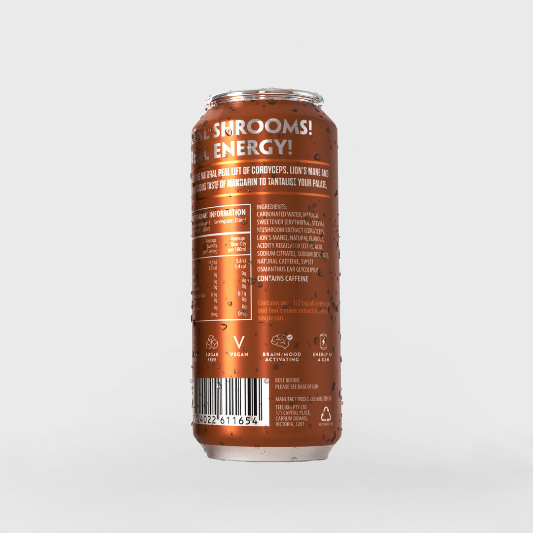 Teelixir Sparkling Mushroom Elixir Mandarin 250ml