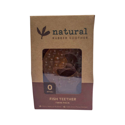 NRS Natural Fish Rubber Soother- Teether- Twin Pack