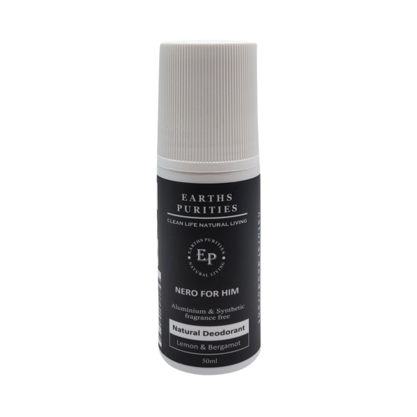 Earths Purities Nero for Him Roll On Deodorant 50ml