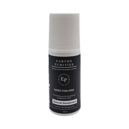 Earths Purities Nero for Him Roll On Deodorant 50ml