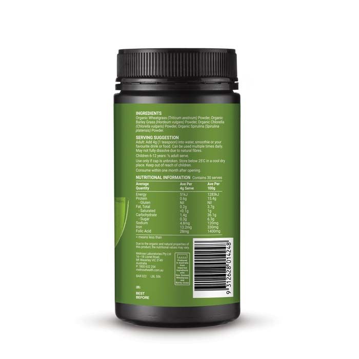 Melrose Organic Essential Greens Powder 120g