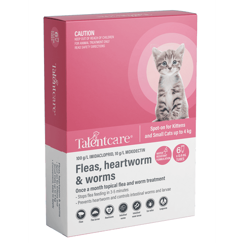Talentcare Spot-on for Kittens and Small Cats up to 4 kg 6x.4mL