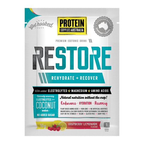 Protein Supplies Australia Restore Raspberry Lemonade 200g