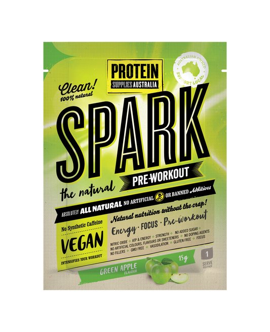 Protein Supplies Australia Spark Green Apple 250g (Pre-workout)