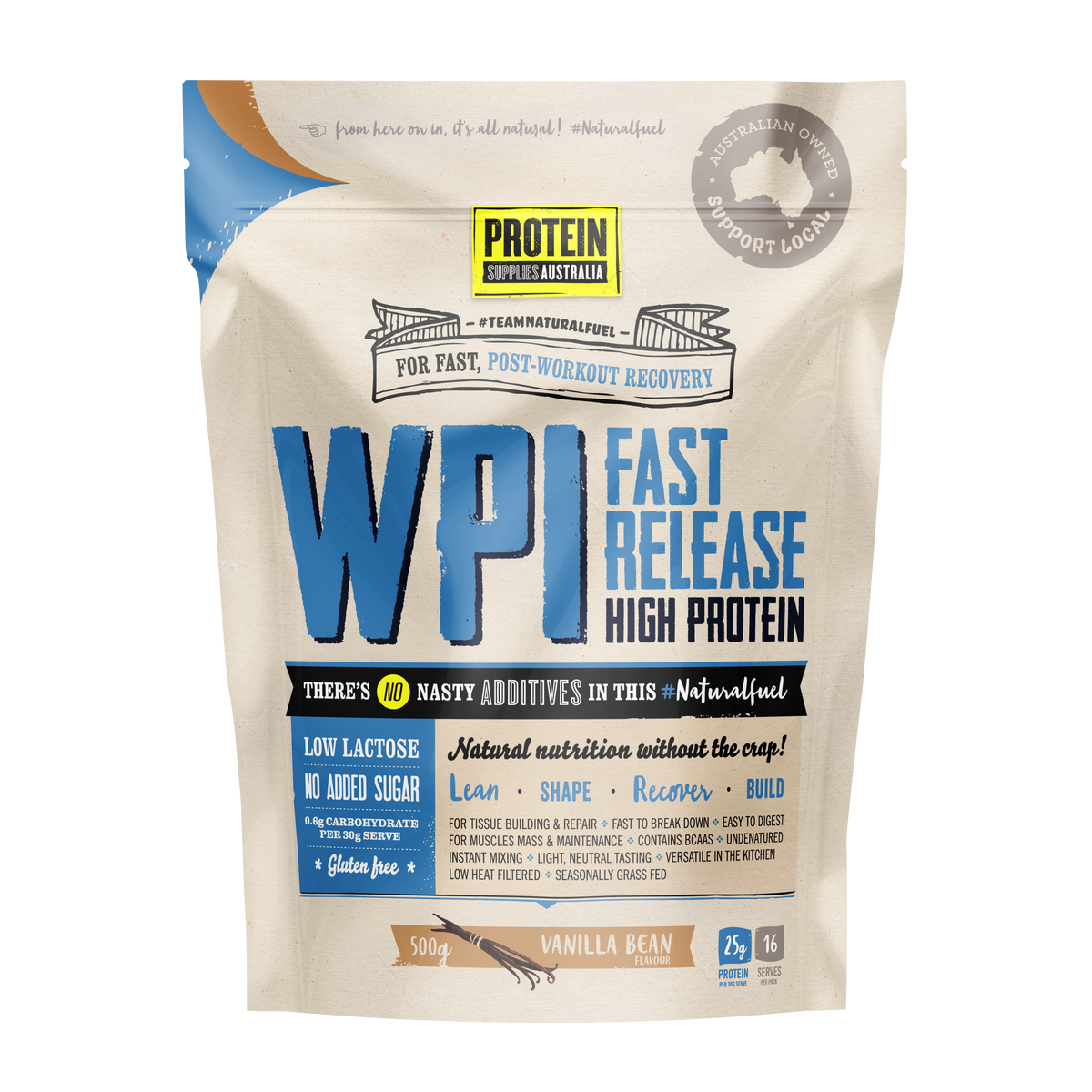 Protein Supplies Australia WPI Vanilla Bean 500g