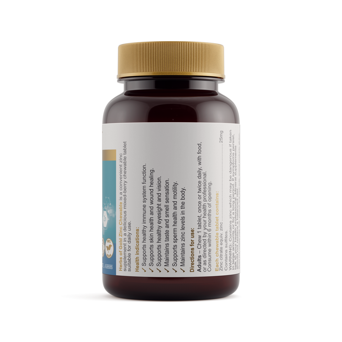 Herbs of Gold Chewable Zinc 60t