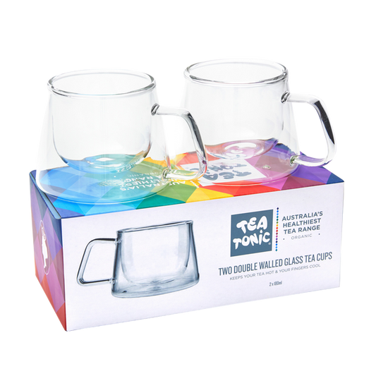 Tea Tonic Double Walled Glass Tea Cup x 2 Pack