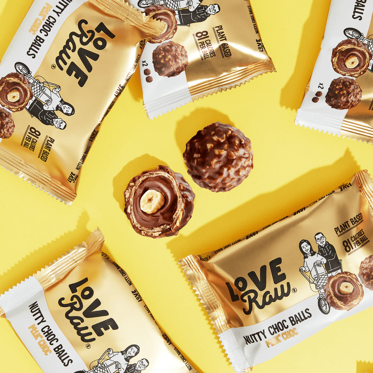 Love Raw Nutty Choc Balls 28g, Milk Choc Cherish Health