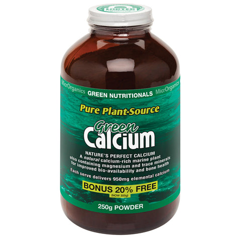 MicrOrganics Green Nutritionals Pure Plant-Source Green Calcium 250g Powder