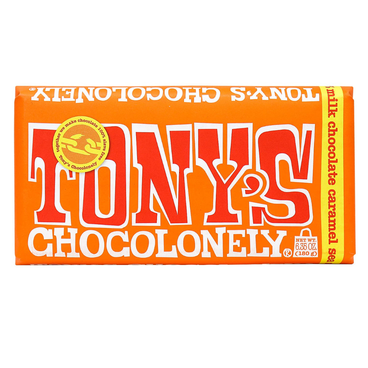 Tony's Chocolonely Milk Caramel and Sea Salt 180g