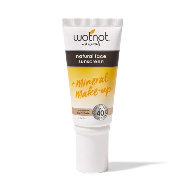 WOTNOT Spf40 Natural Face Sunscreen, Bb Cream + Mineral Makeup - Light/Medium