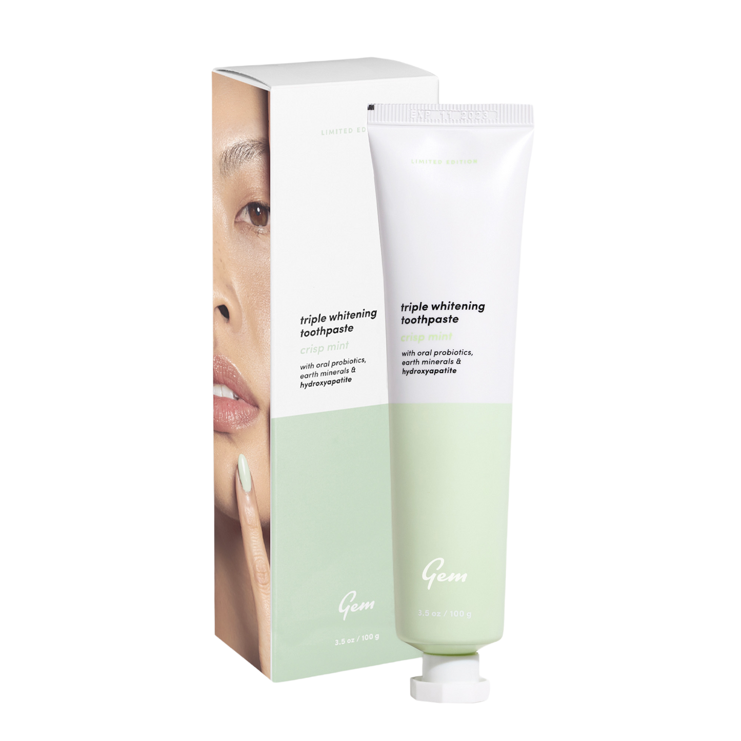 Gem Triple Whitening Toothpaste: Crisp Mint