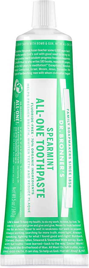 Dr. Bronner's Toothpaste Spearmint 140g