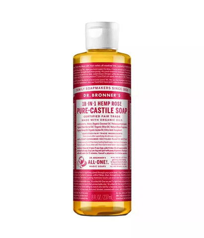 Dr. Bronner's Castile Liquid Soap - Rose 237mL