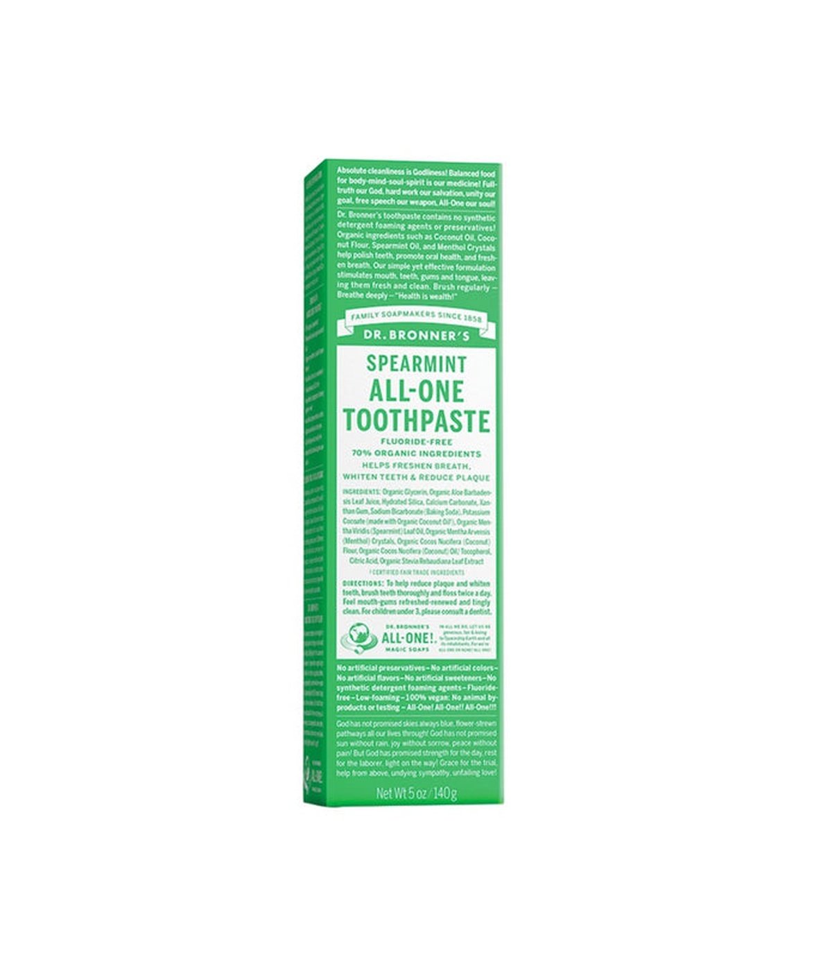 Dr. Bronner's Toothpaste Spearmint 140g