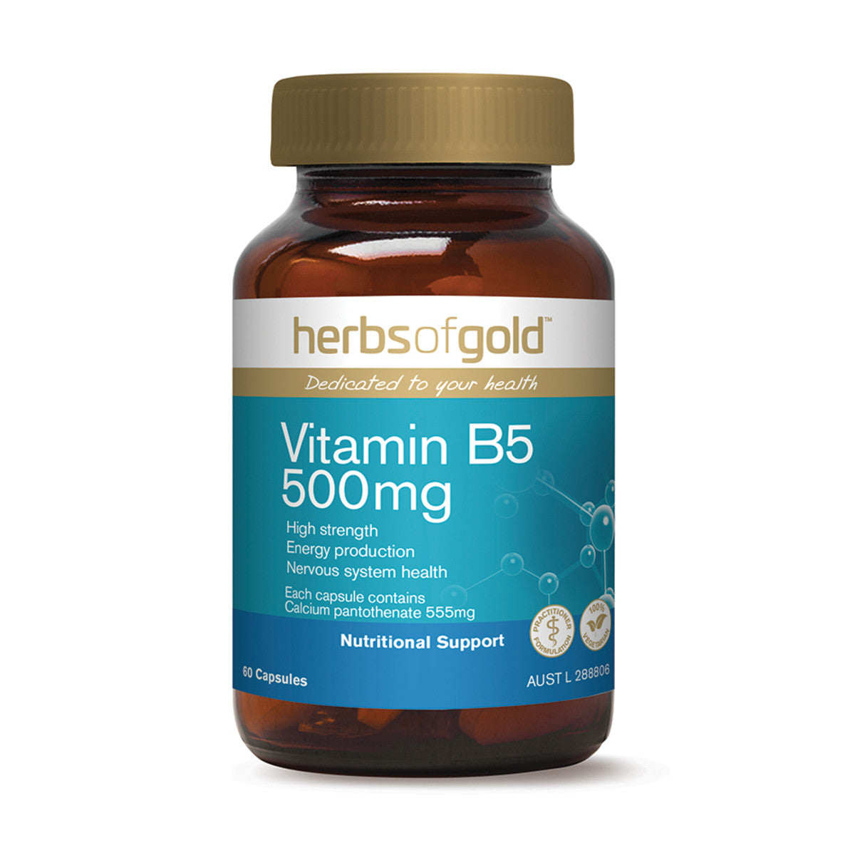 Herbs of Gold Vitamin B5 500MG  60vc
