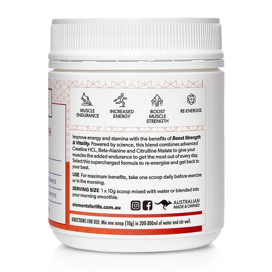 Elements for Life - Creatine Boost Strength and Vitality