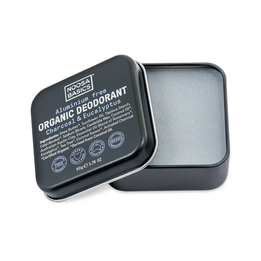Noosa Basics Deodorant Tin - Charcoal & Eucalyptus 50g