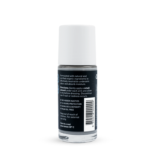 Noosa Basics  Deodorant Roll On - Activated Charcoal & Eucalyptus 50ml