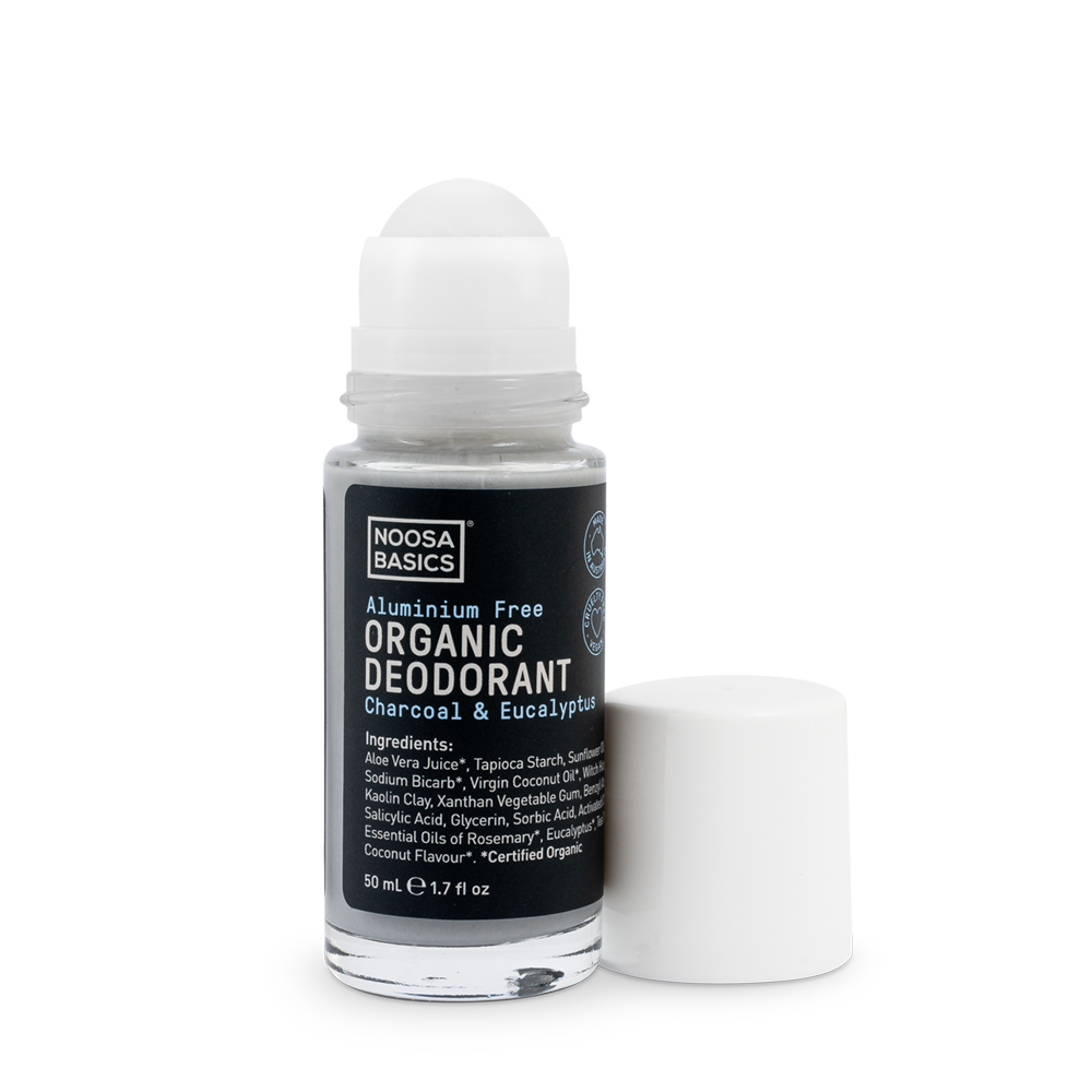Noosa Basics  Deodorant Roll On - Activated Charcoal & Eucalyptus 50ml